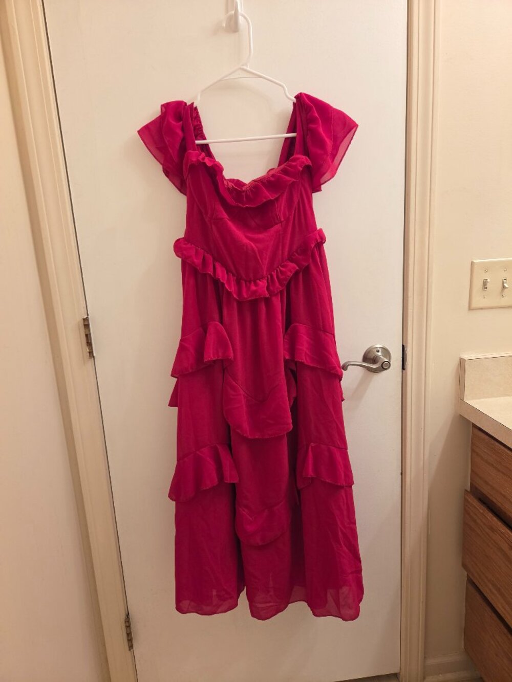 Ruffle Corset midi dress